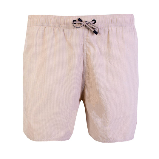 Chic Beige Swim Shorts for Fashion-Forward Men