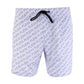 White Allover Print Swim Shorts