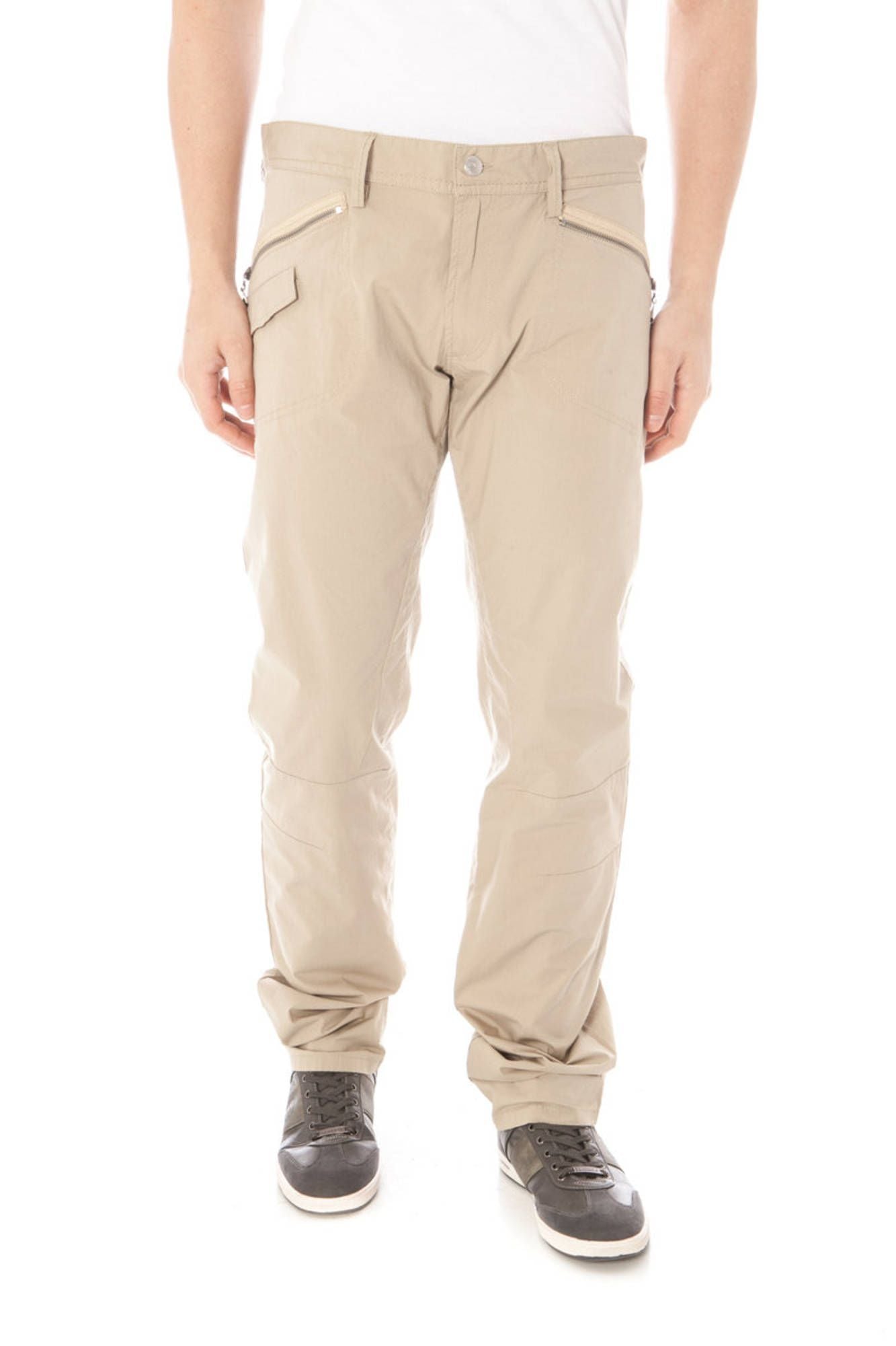 Elegant Beige Cotton Trousers for Men