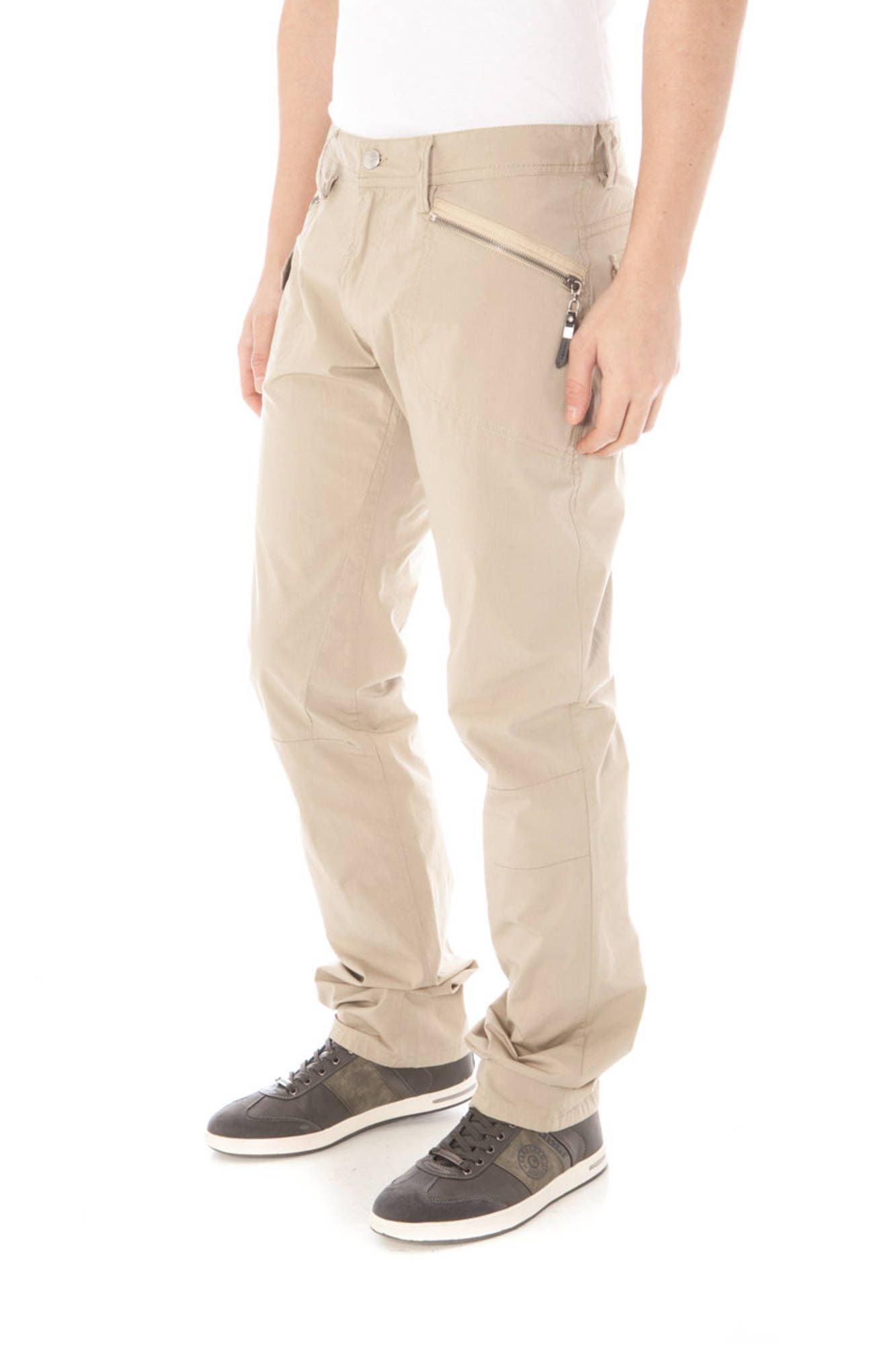 Elegant Beige Cotton Trousers for Men