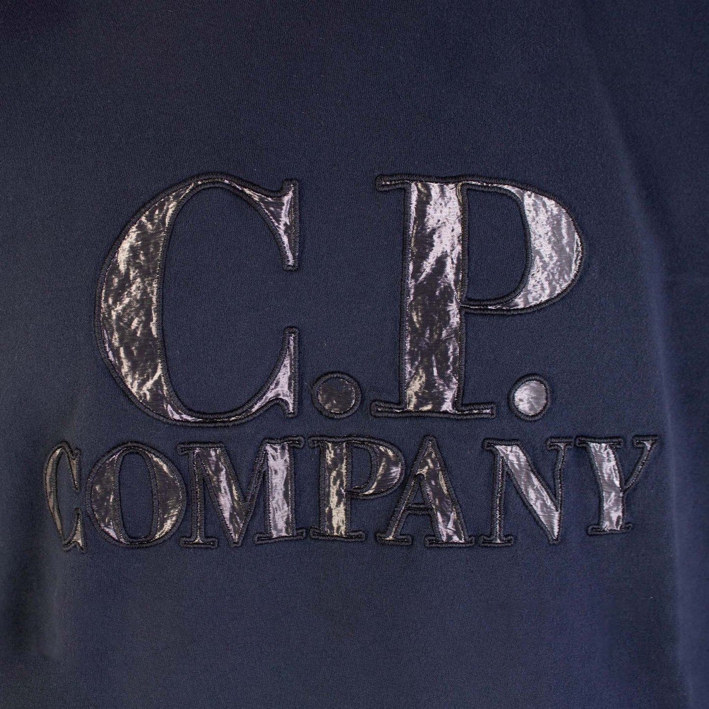 Chic Blue Logo Print Sweatshirt