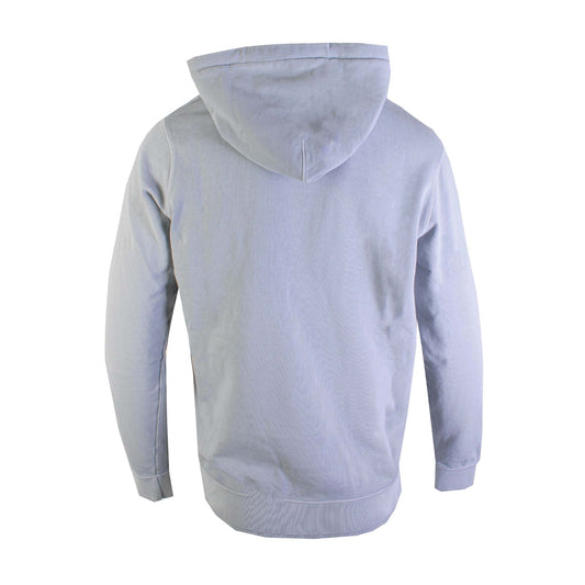 Elegant Grey Hooded Sweatshirt With Side Pockets