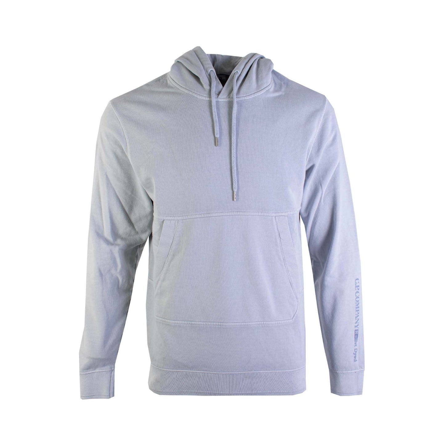 Elegant Grey Hooded Sweatshirt With Side Pockets