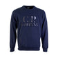 Chic Blue Logo Print Sweatshirt