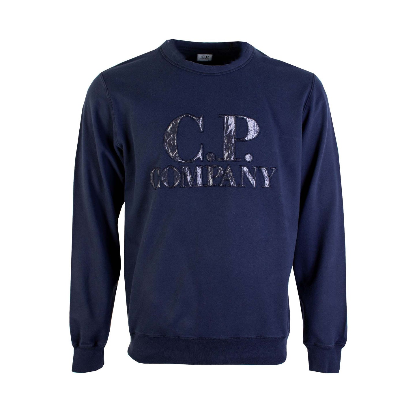 Chic Blue Logo Print Sweatshirt