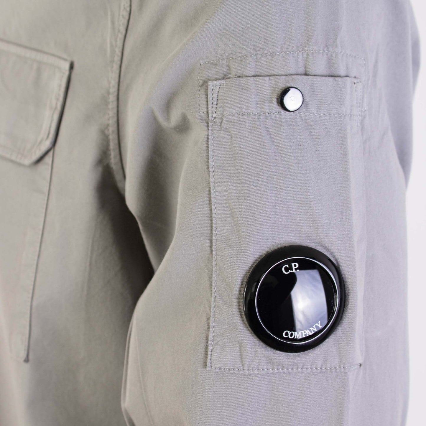 Elegant Grey Cotton Overshirt