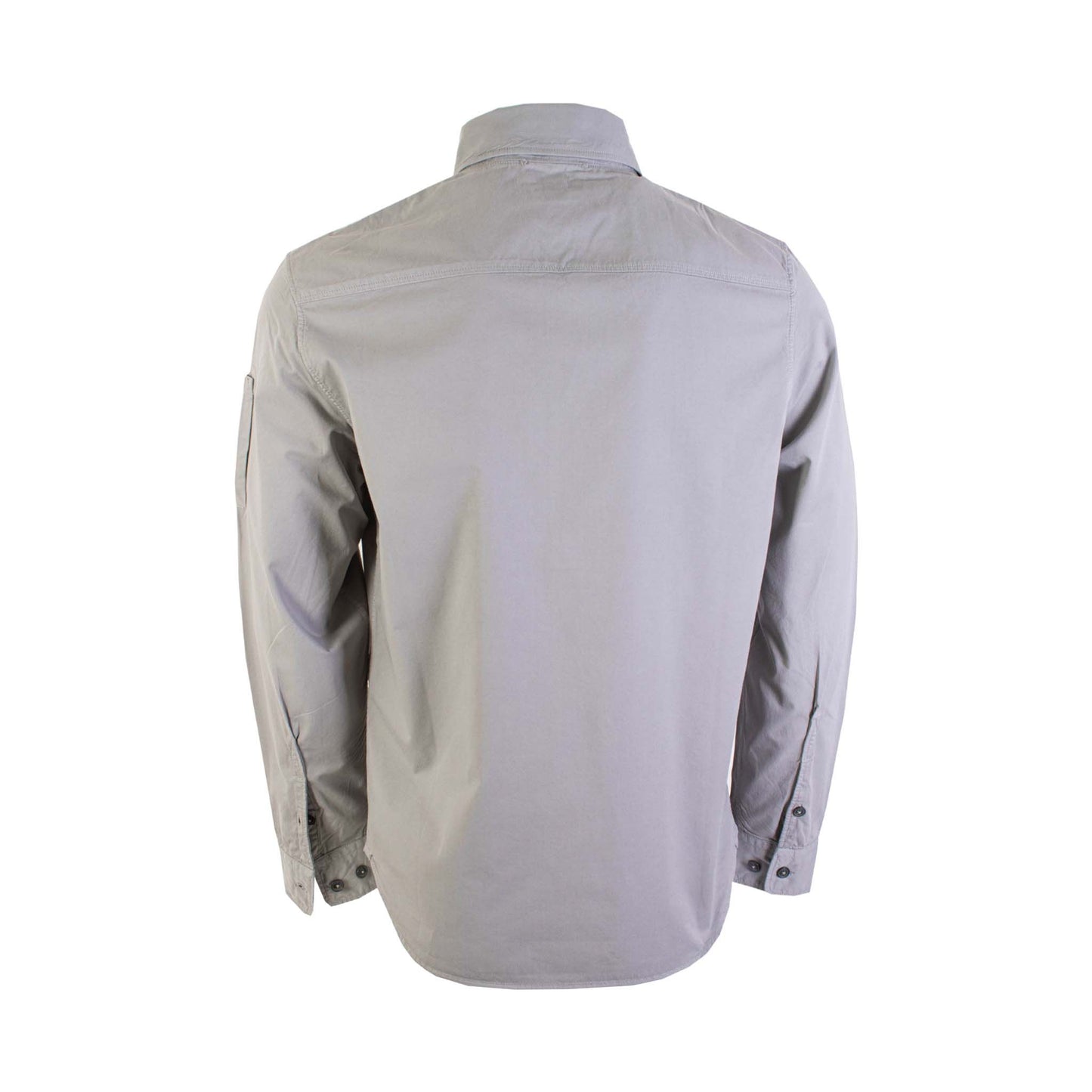 Elegant Grey Cotton Overshirt