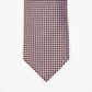 Elegant Micro Geometric Silk Tie – Pink & Black