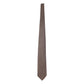 Elegant Striped Silk Tie in Bronze and Black