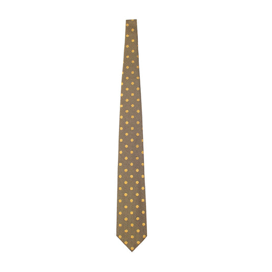 Elegant Gold Polka Dot Silk Tie