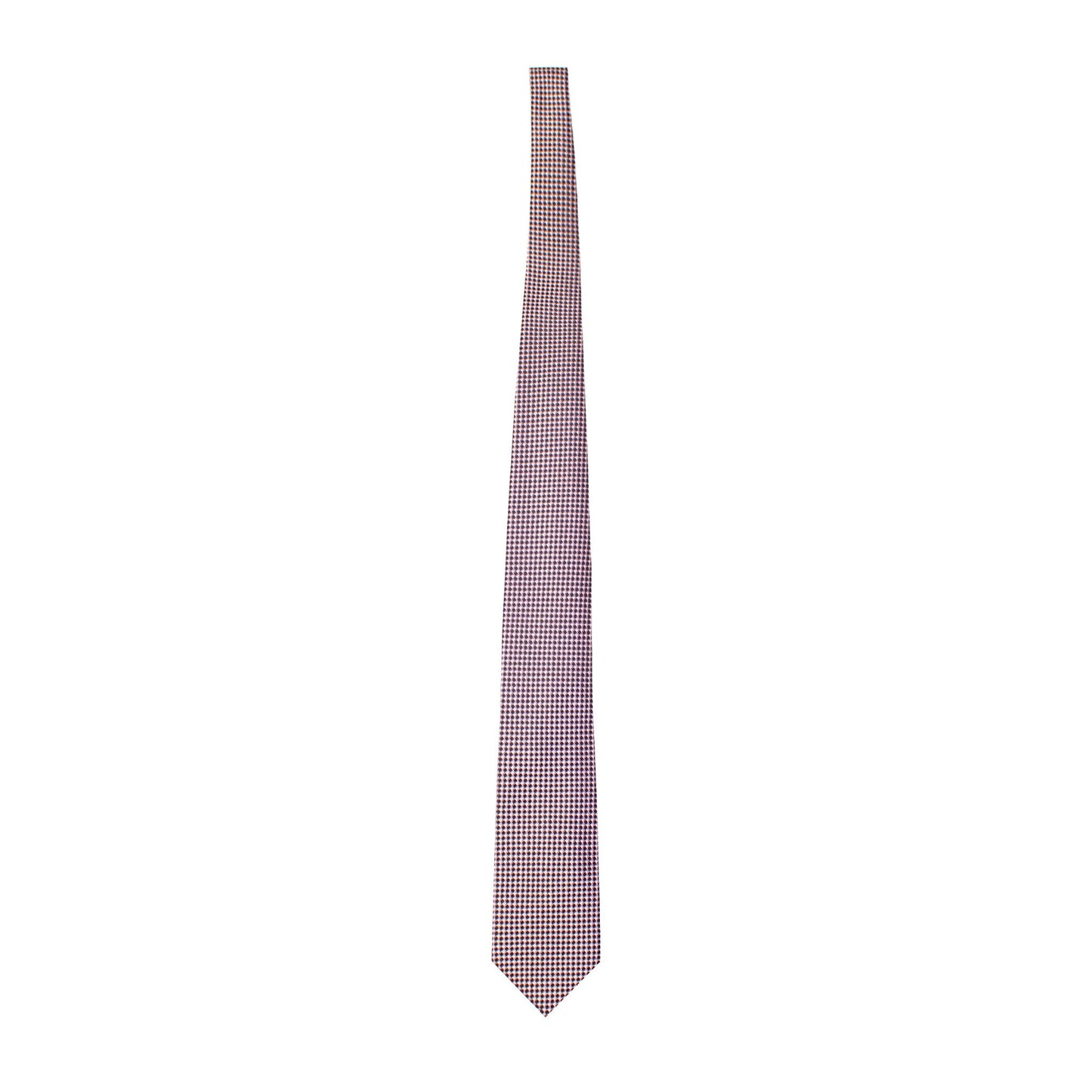 Elegant Micro Geometric Silk Tie – Pink & Black