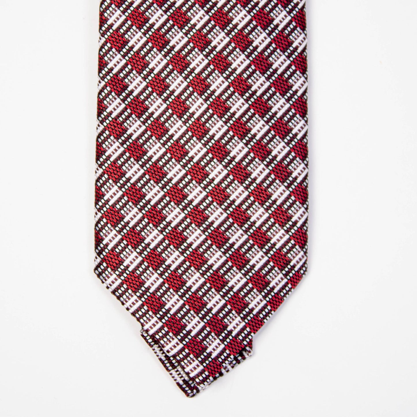 Elegant Bordeaux Geometric Silk Tie