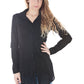 Elegant Black Italian Collar Shirt