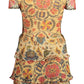 Chic Beige Short-Sleeve Crew Neck Dress