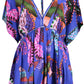 Chic Blue V-Neck Short Sleeve Dress