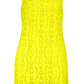 Chic Yellow Square Neck Sleeveless Dress