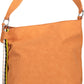Chic Orange Shoulder Bag with Contrasting Details