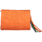 Chic Orange Handbag with Contrasting Details