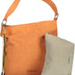 Chic Orange Shoulder Bag with Contrasting Details