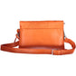 Chic Orange Handbag with Contrasting Details
