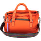 Vibrant Orange Polyester Handbag with Versatile Straps