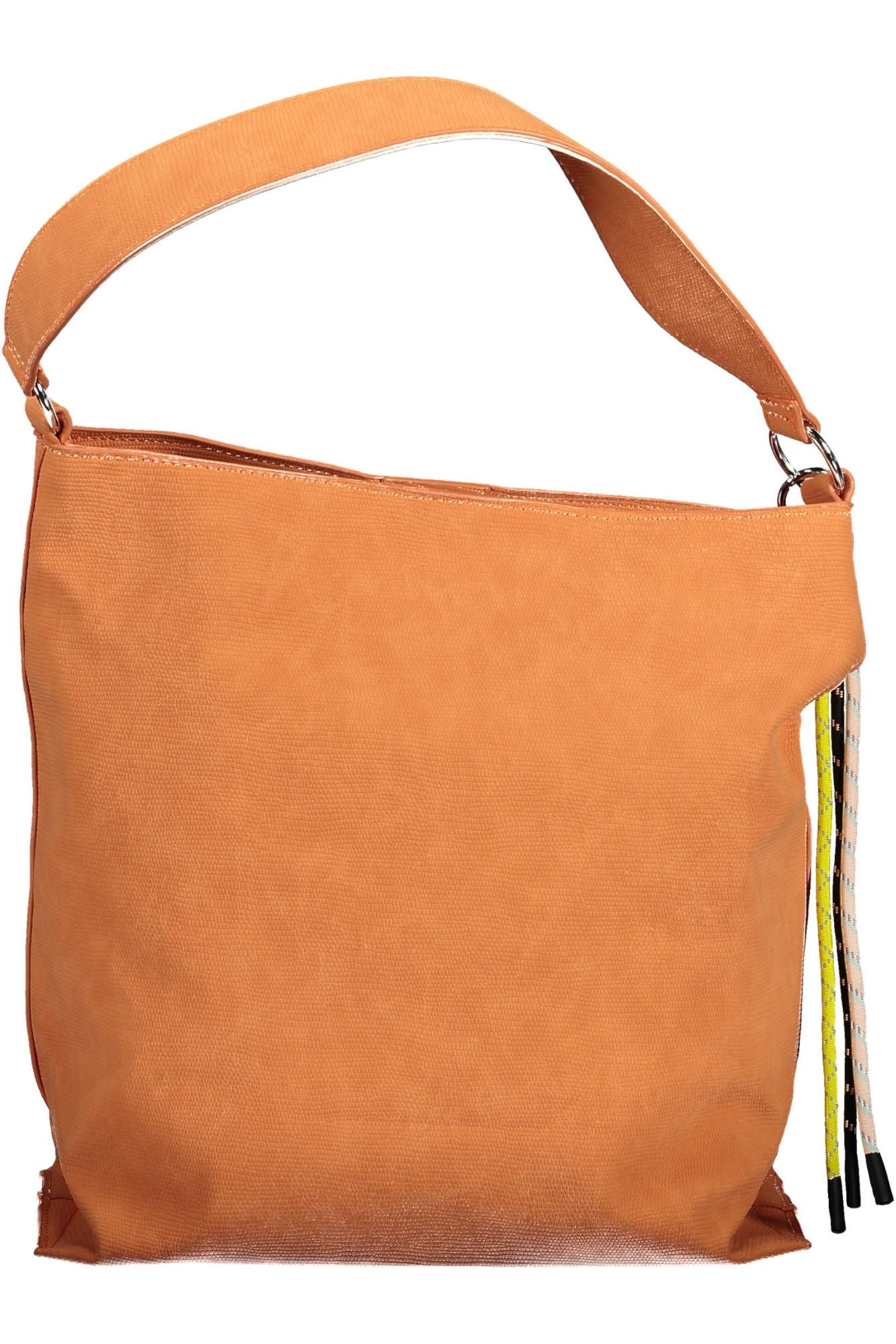 Chic Orange Shoulder Bag with Contrasting Details