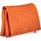Chic Orange Handbag with Contrasting Details
