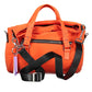 Vibrant Orange Polyester Handbag with Versatile Straps