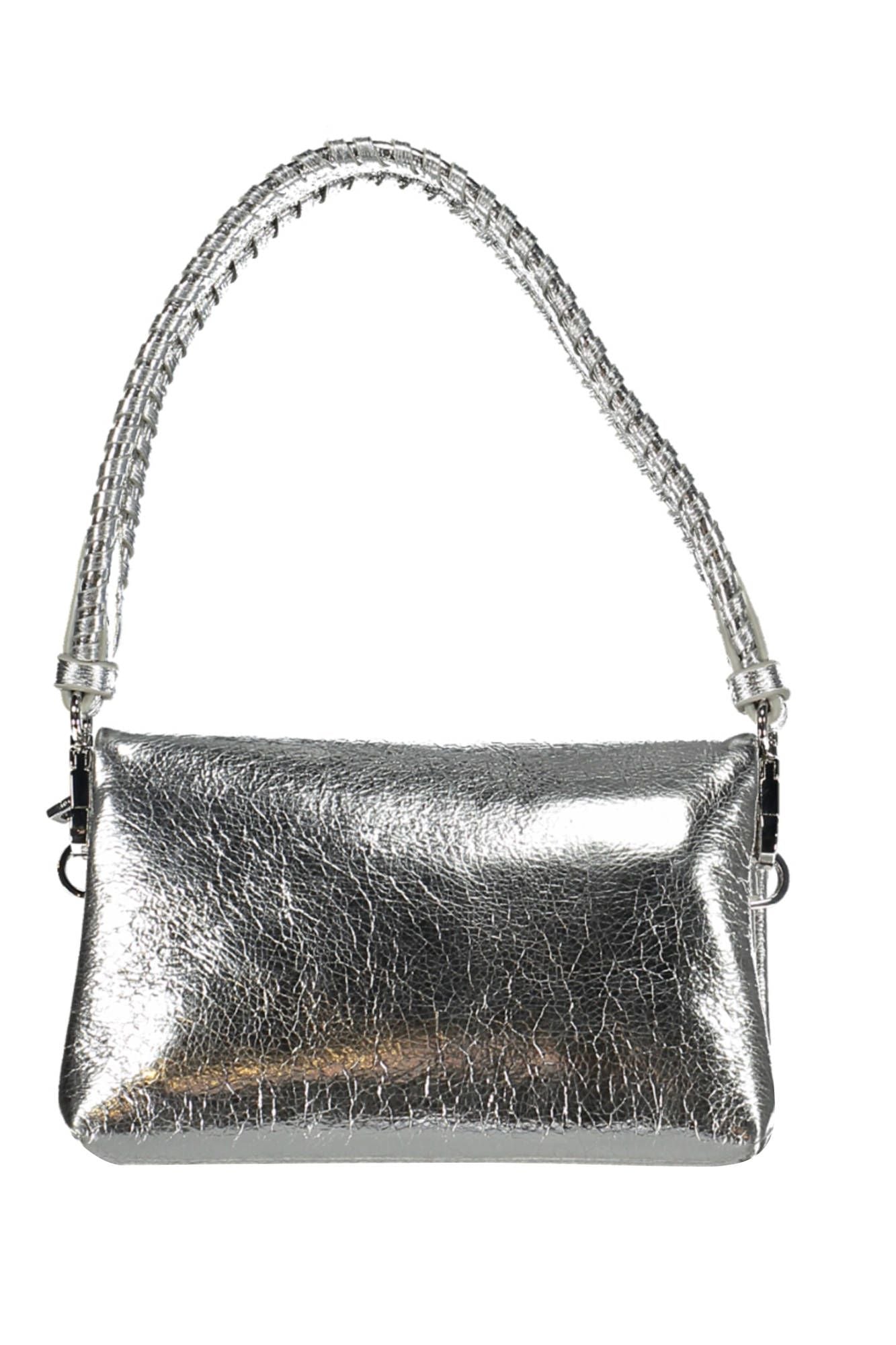 Chic Silver Polyurethane Shoulder Bag