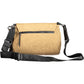 Beige Contrasting Detail Shoulder Bag with Logo