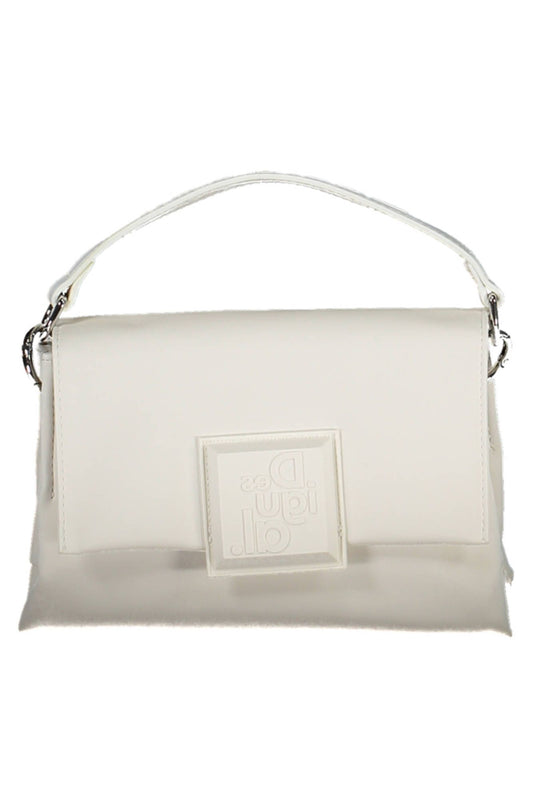 Chic White Contrasting Detail Handbag