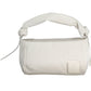Elegant White Shoulder Bag with Logo Detail