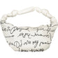 Chic White Contrasting Detail Handbag