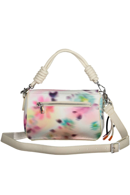 Chic White Contrasting Detail Handbag