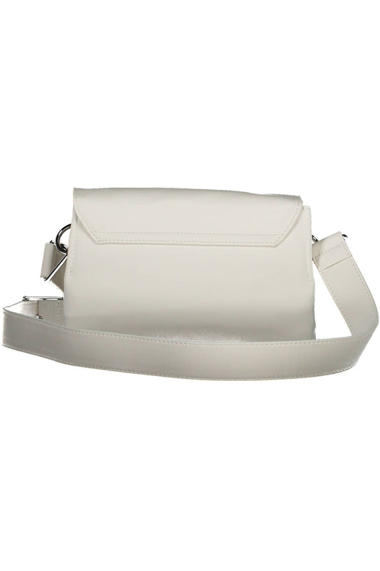 Chic White Contrasting Detail Handbag