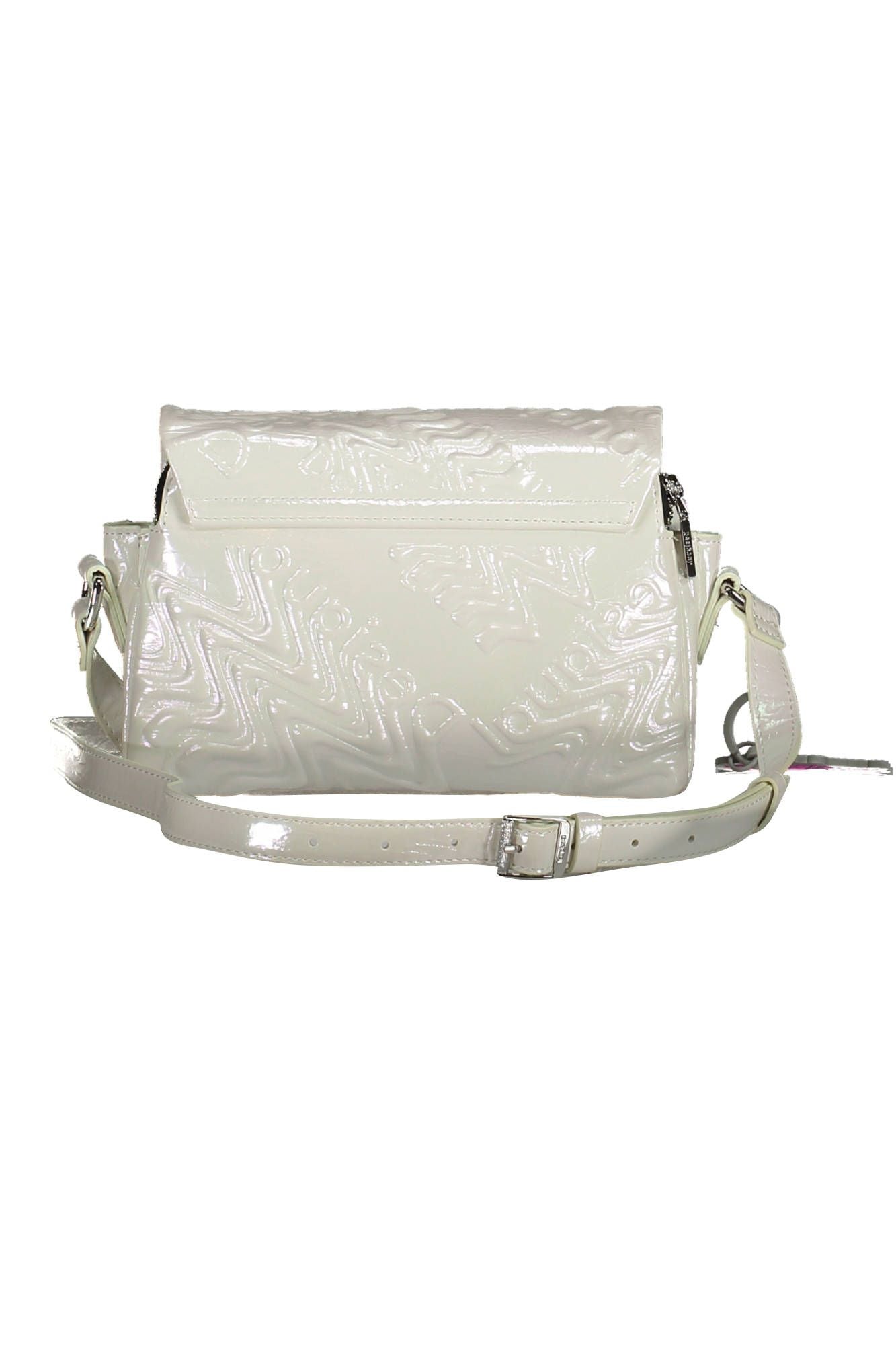 Iridescent Adjustable Shoulder Bag in White