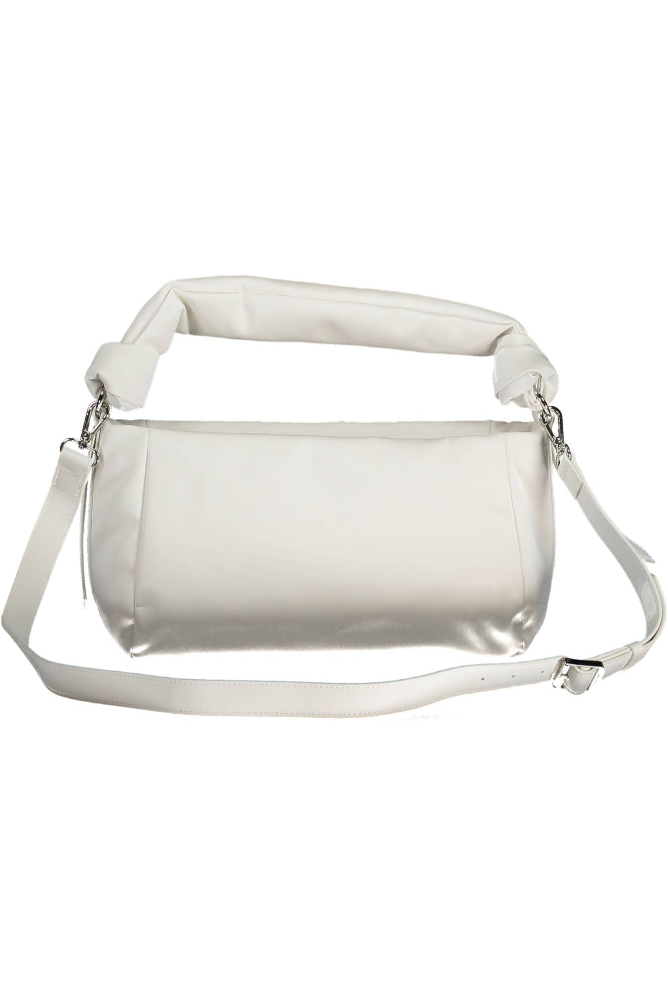 Elegant White Shoulder Bag with Logo Detail