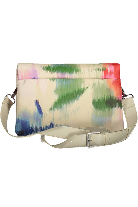 Chic White Polyurethane Handbag with Versatile Straps