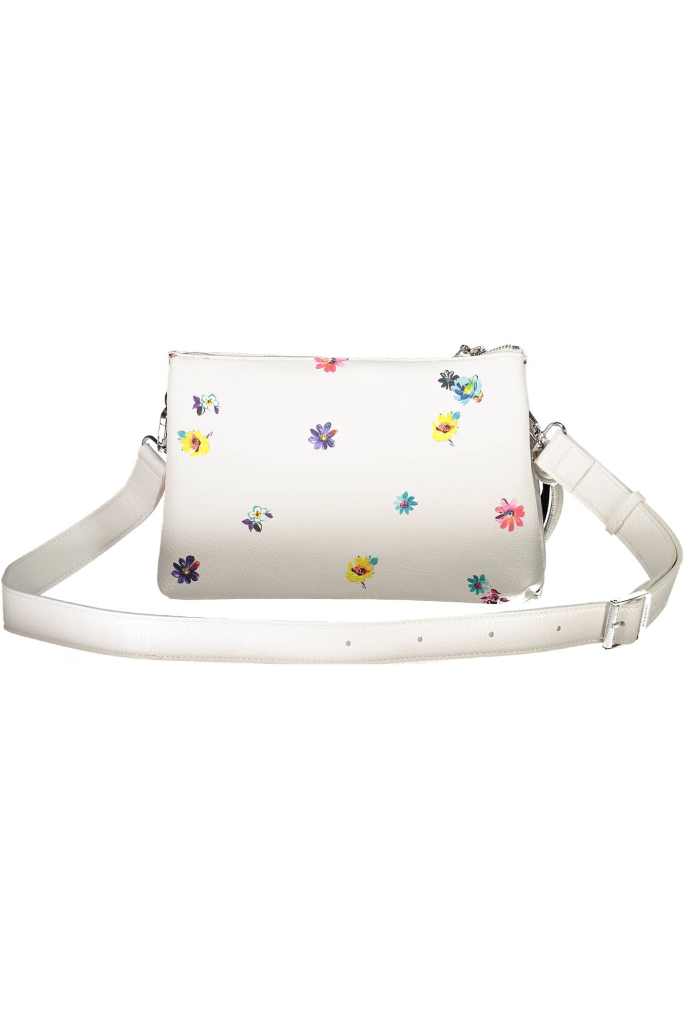 Chic Contrasting Details White Handbag