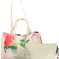 Chic White Embroidered Handbag with Versatile Straps