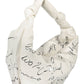Chic White Contrasting Detail Handbag