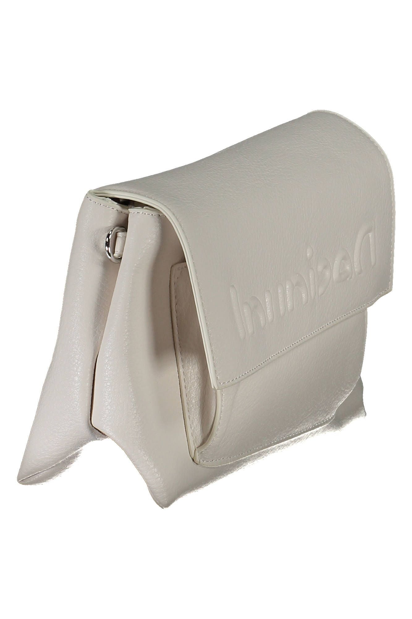 Chic White Polyurethane Shoulder Bag