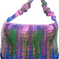 Vibrant Boho Chic Shoulder Bag with Logo Detail