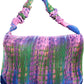 Vibrant Boho Chic Shoulder Bag with Logo Detail