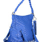 Chic Blue Contrasting Detail Handbag