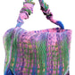 Vibrant Boho Chic Shoulder Bag with Logo Detail