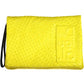 Chic Yellow Embroidered Handbag with Contrasting Details