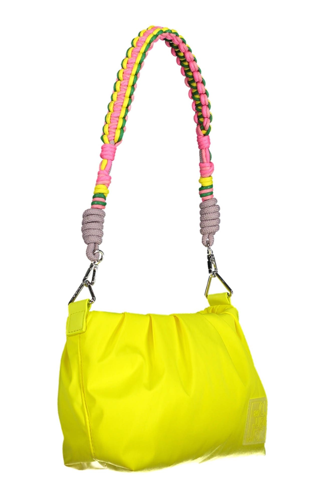 Vibrant Yellow Contrasting Detail Handbag