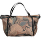 Chic Brown Polyurethane Handbag with Versatile Straps