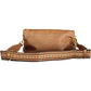 Chic Embroidered Brown Handbag with Detachable Straps